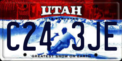 UT license plate C243JE