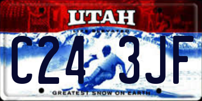 UT license plate C243JF