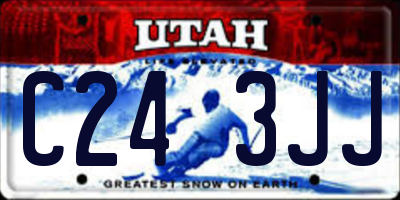UT license plate C243JJ