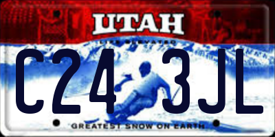 UT license plate C243JL