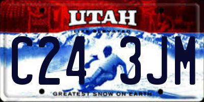 UT license plate C243JM