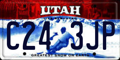 UT license plate C243JP