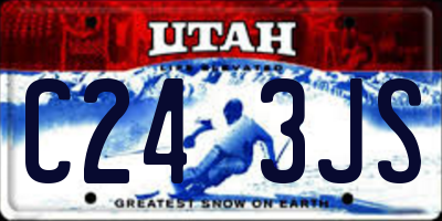 UT license plate C243JS