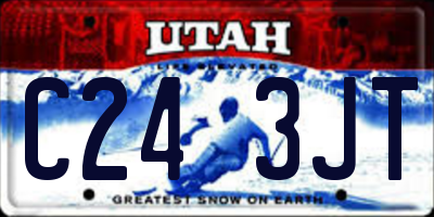 UT license plate C243JT