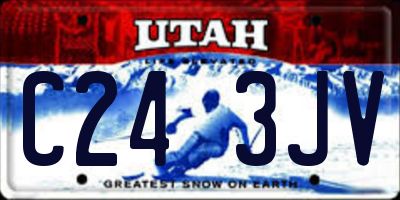UT license plate C243JV