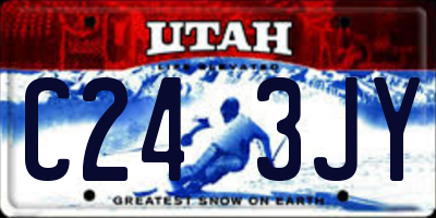 UT license plate C243JY