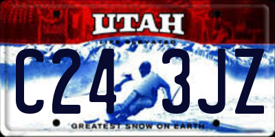 UT license plate C243JZ