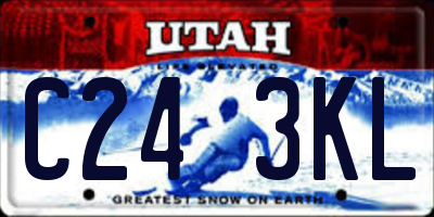 UT license plate C243KL