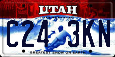 UT license plate C243KN