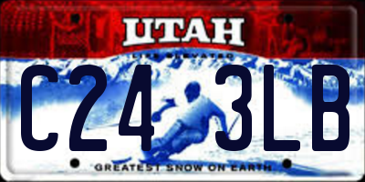 UT license plate C243LB