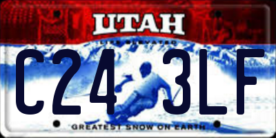 UT license plate C243LF