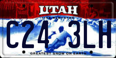 UT license plate C243LH