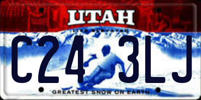 UT license plate C243LJ