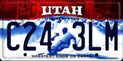 UT license plate C243LM