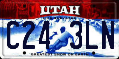 UT license plate C243LN