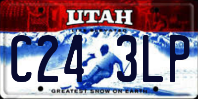 UT license plate C243LP
