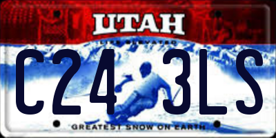 UT license plate C243LS