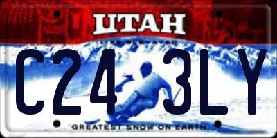 UT license plate C243LY