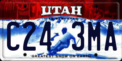 UT license plate C243MA