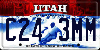 UT license plate C243MM