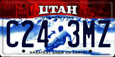 UT license plate C243MZ