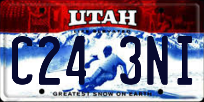 UT license plate C243NI