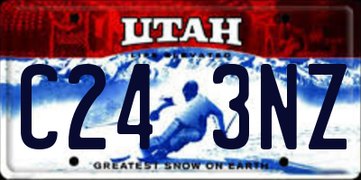 UT license plate C243NZ