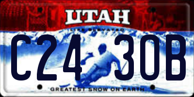 UT license plate C243OB