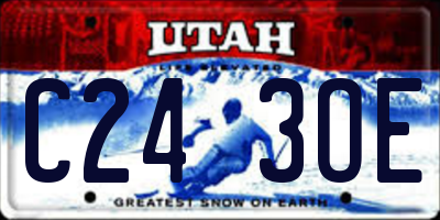 UT license plate C243OE
