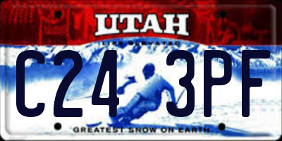 UT license plate C243PF