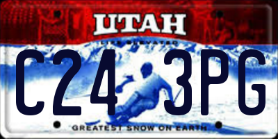 UT license plate C243PG