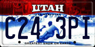 UT license plate C243PI