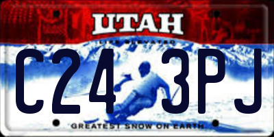 UT license plate C243PJ