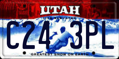 UT license plate C243PL