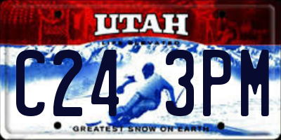 UT license plate C243PM