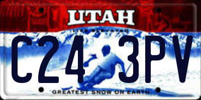 UT license plate C243PV