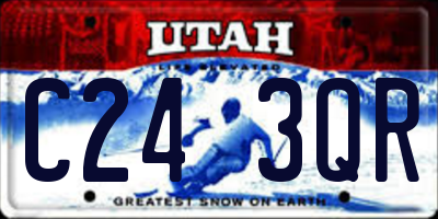 UT license plate C243QR