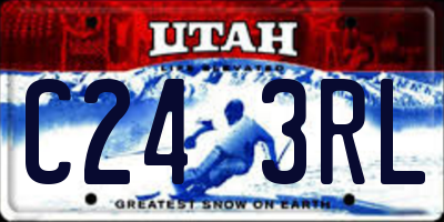UT license plate C243RL