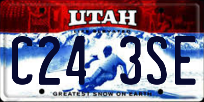 UT license plate C243SE