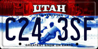 UT license plate C243SF