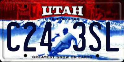 UT license plate C243SL