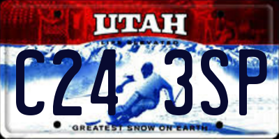 UT license plate C243SP