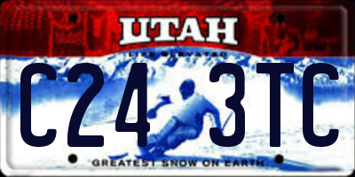 UT license plate C243TC