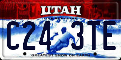 UT license plate C243TE