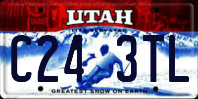 UT license plate C243TL