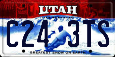 UT license plate C243TS