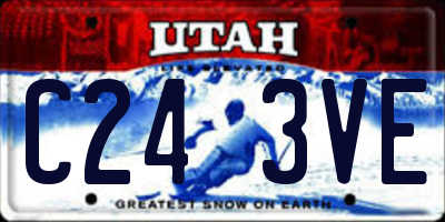 UT license plate C243VE