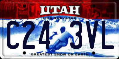 UT license plate C243VL