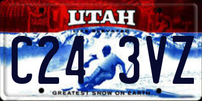 UT license plate C243VZ