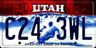 UT license plate C243WL